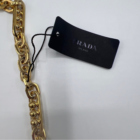 NWT NIB PRADA Gold Chain Necklace - Picture 5 of 12